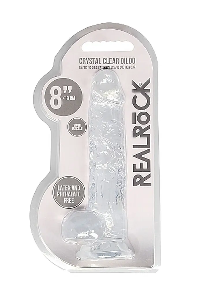 Фалоімітатор Realrock Dildo прозорий 21см - фото 8
