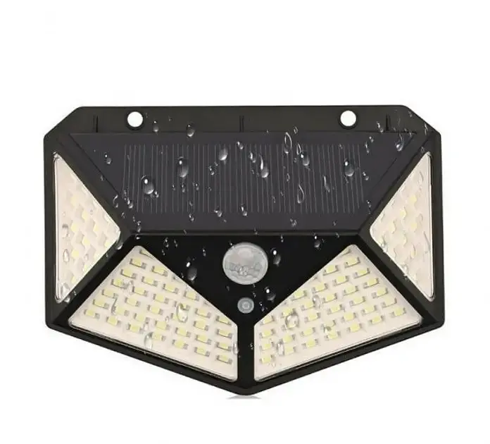 Светильник с датчиком движения – фонарь на солнечной батарее UKC CL100 100 LED - фото 2