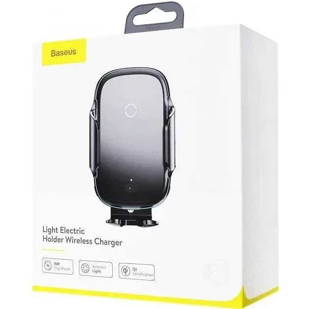 Автотримач із бездротовою зарядкою Baseus Light Electric Holder Wireless Charger 15W - фото 4
