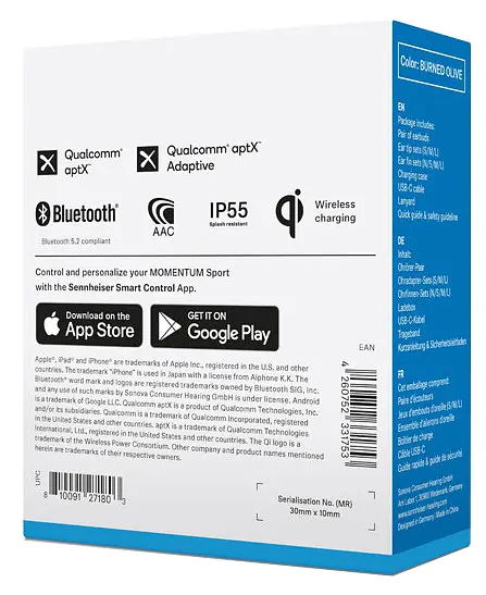 Наушники Momentum Sport True Wireless Black Sennheiser teh0021228 - фото 7