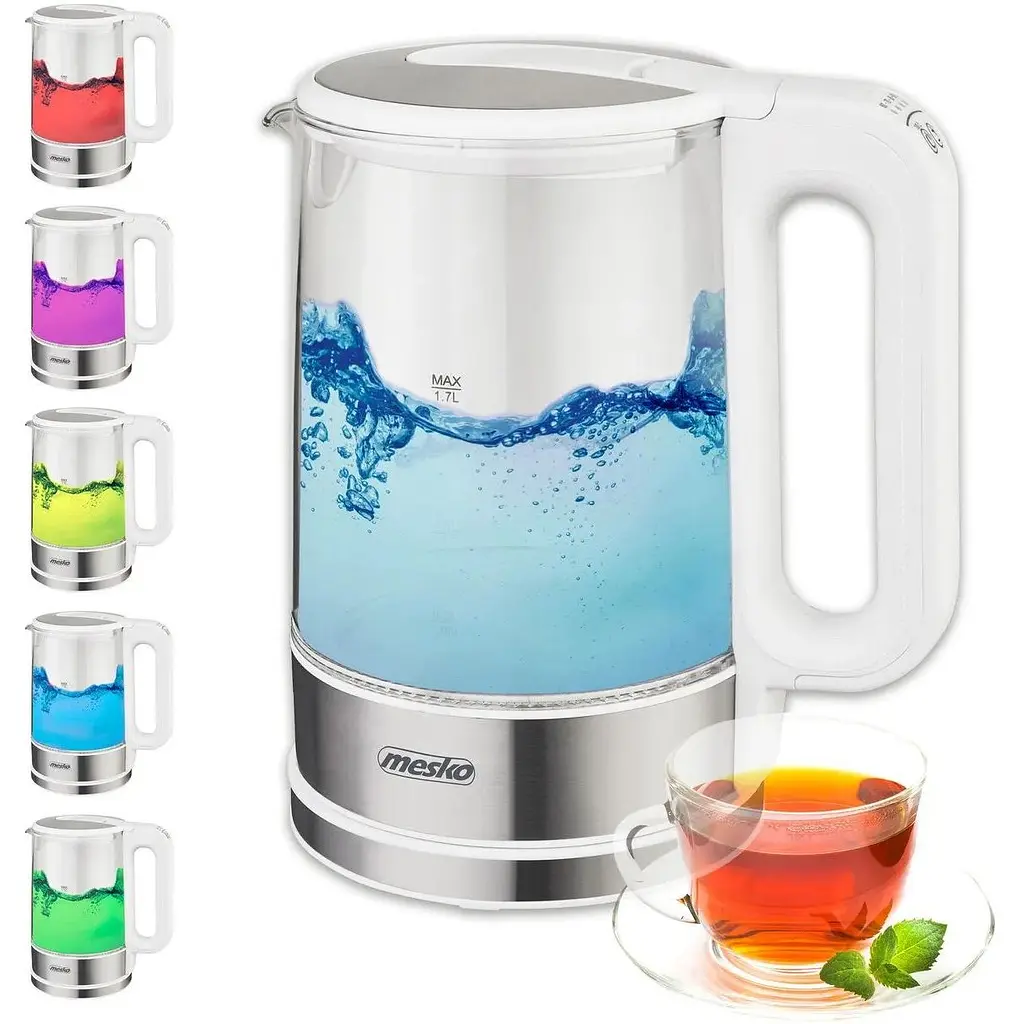 Стеклянный электрический чайник Mesko MS 1301 1.7 л - фото 2