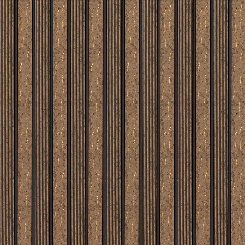 Рейка декоративна Sticker Wall PS 2900х118х12мм Коричневий із золотими прожилками SW-00001749 - фото 6
