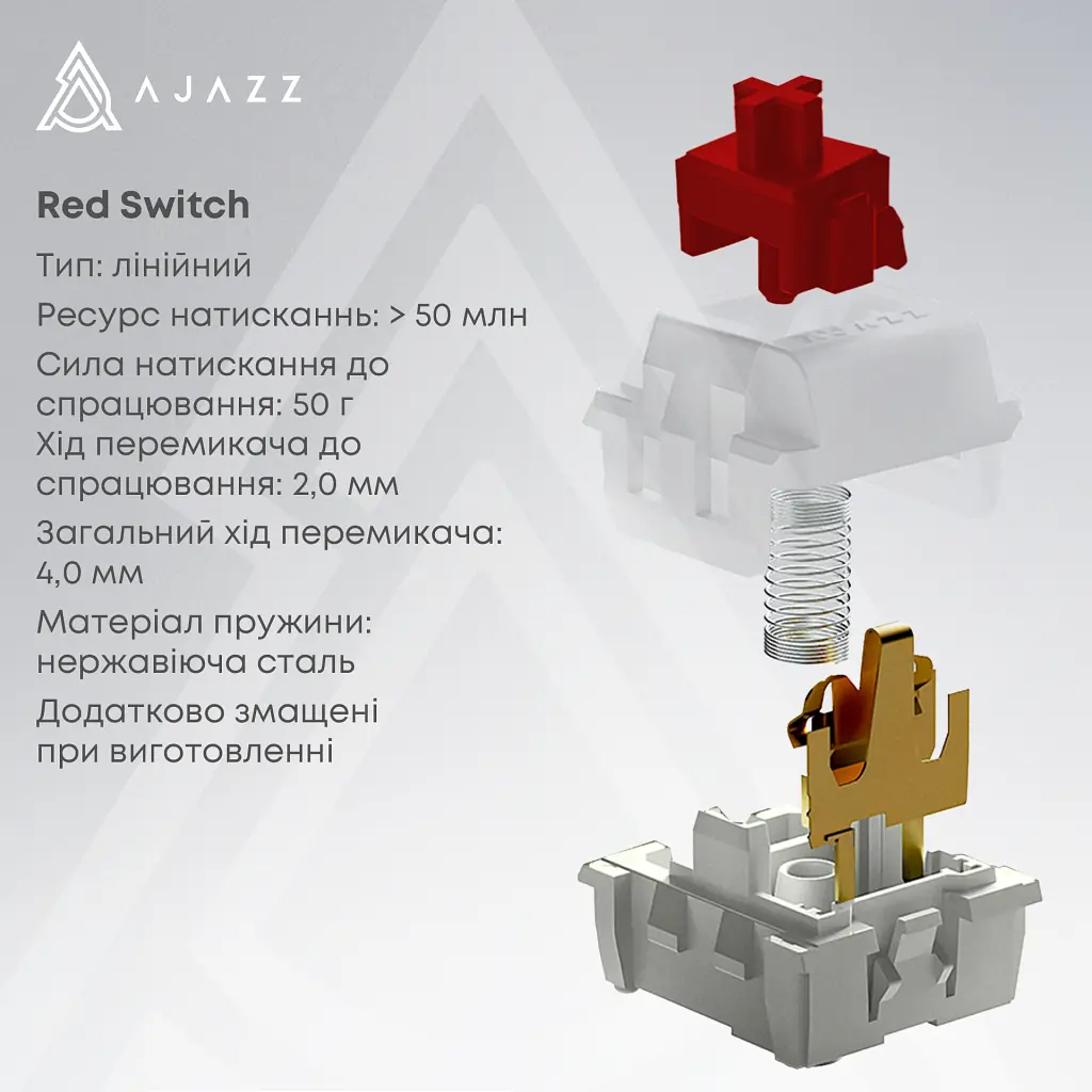Клавіатура Ajazz AK980 Red Switch USB UA Black (AK980-R-BR) - фото 8