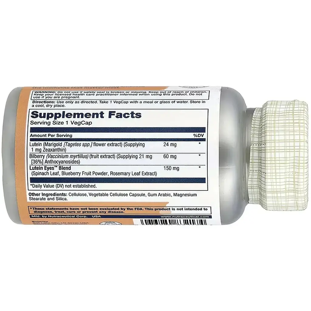 Лютеїн  Solaray Lutein Eyes 24 30 веганських капсул - фото 3