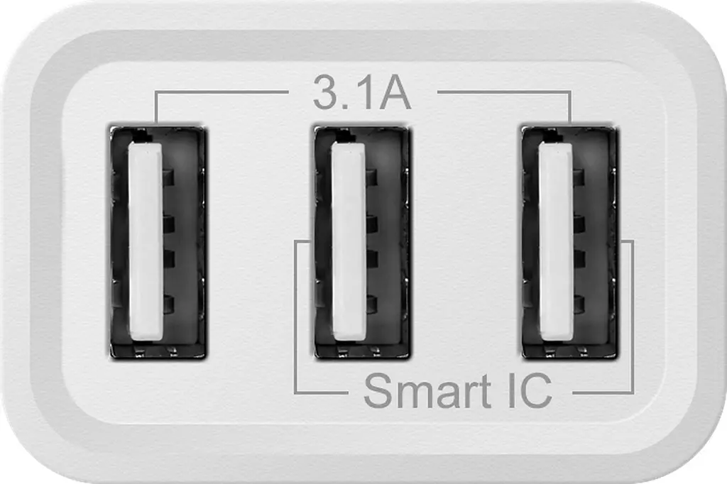 Зарядний пристрій 3xUSB 37W 3.1A білий UPA-31 Defender - фото 5