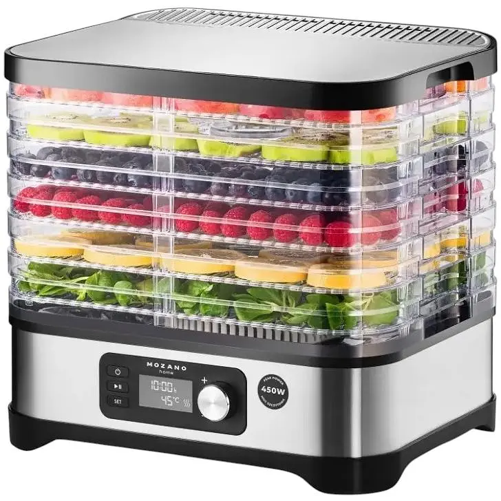 Сушилка-дегидратор для овощей и мяса Mozano AGD/SUS/02 450 Вт таймер до 70°C автоматическая - фото 4