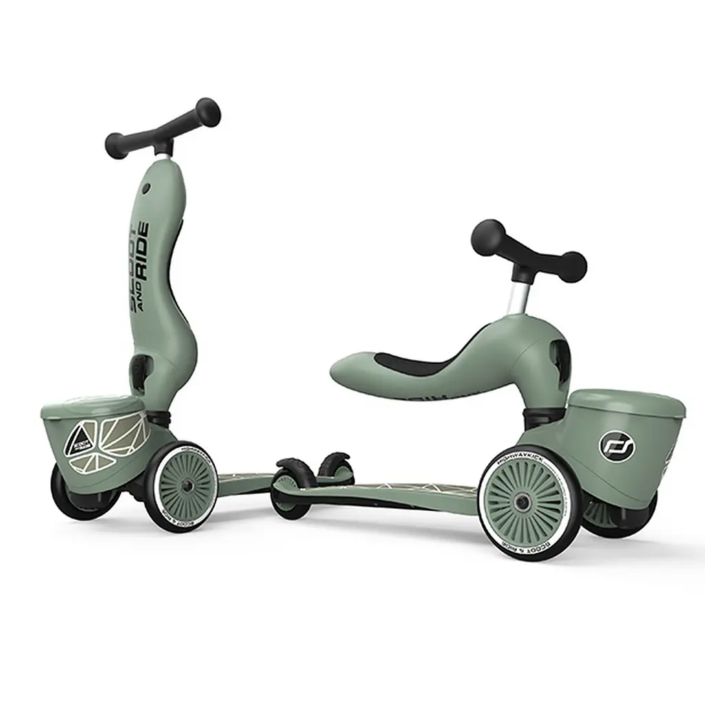 Самокат-трансформер 2 в 1 Scoot and Ride Highwaykick-1 Lifestyle, зеленый - фото 3