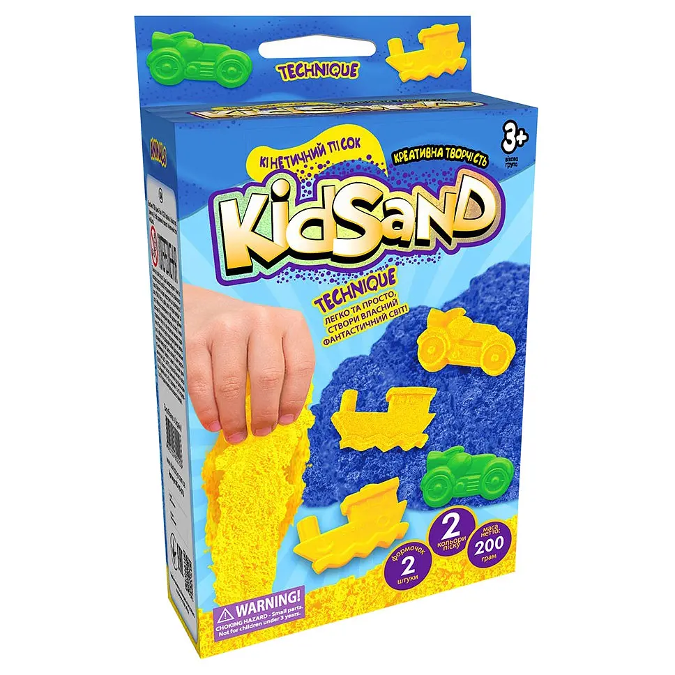Набор творчества Кинетический песок Kidsand, коробка мини, 200 г, укр/рус, Danko Toys - фото 4