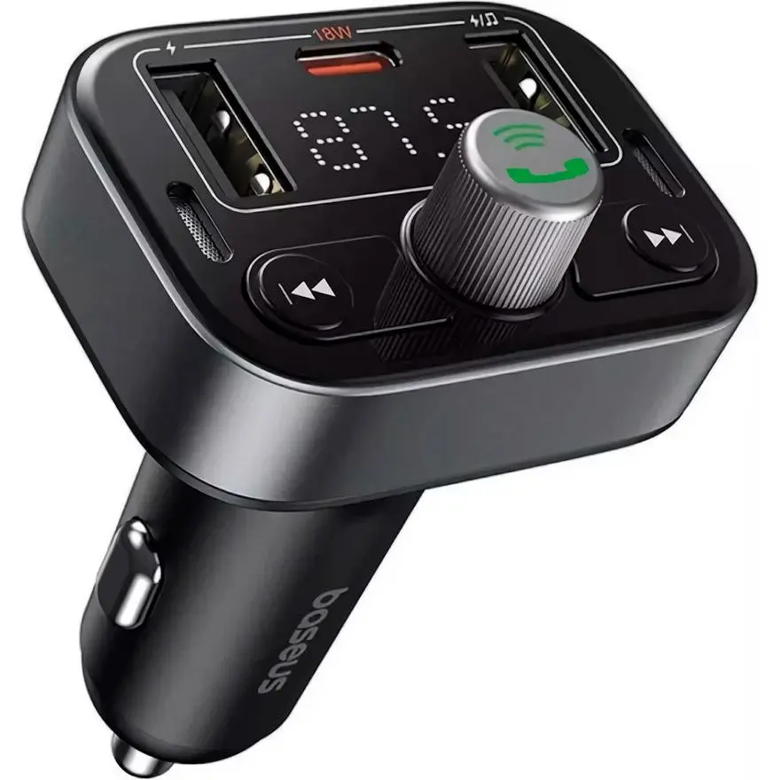 FM-трансмиттер Baseus FM Launcher S-09 Pro Black (C10762200113-00) [102398] - фото 2