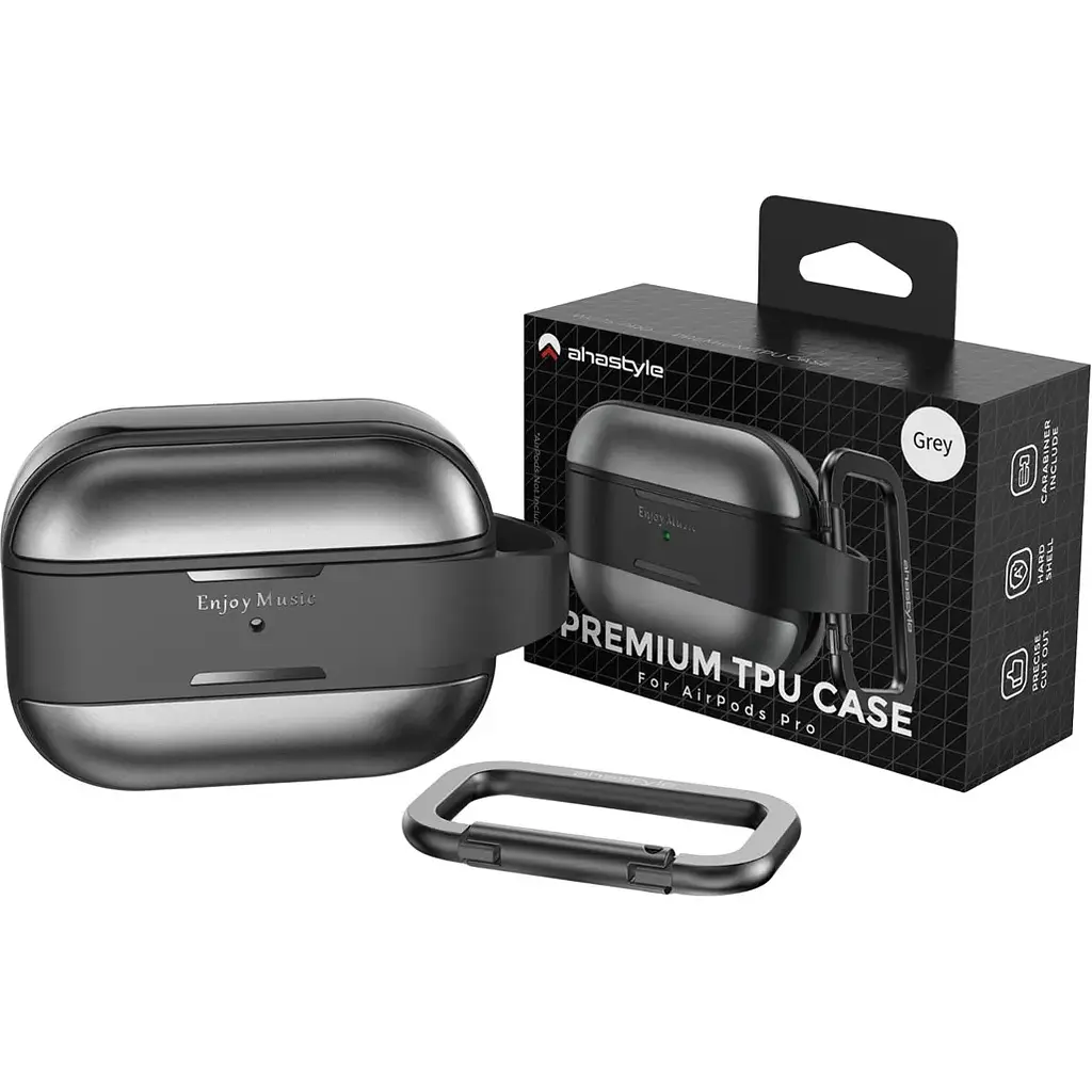 Чехол AhaStyle Rugged Aluminium Case для AirPods Pro 2 Dark Grey [133855] - фото 2