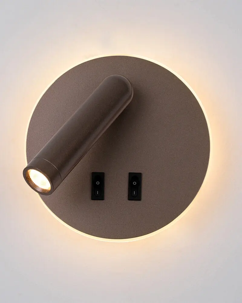 Бра, настенный светильник Italux WL-53742-1-CF Furla LED 2x8W 3000K 516Lm IP20 коричневый - фото 3