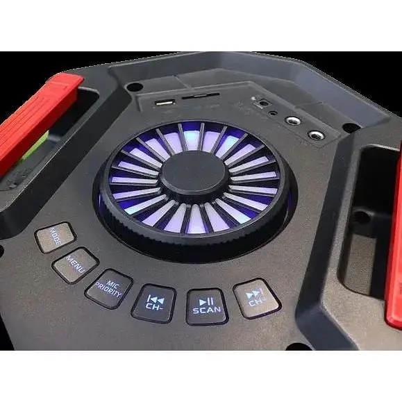 Акумуляторна акустична система XPRO Q82 колонка валіза 80Вт 8 дюймів USB SD FM радіо Bluetooth 1 радіомікрофон ДУ - фото 3