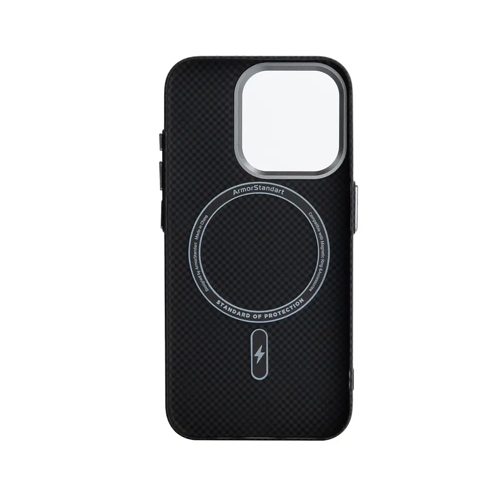 Чехол ArmorStandart LikeCarbon2 MagCase для Apple iPhone 16 Pro Kevlar Black - фото 2