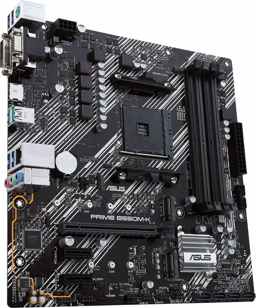 Материнська плата ASUS PRIME B550M-K (Prime B550M-K) (Socket AM4, AMD B550, Micro-ATX) - фото 3