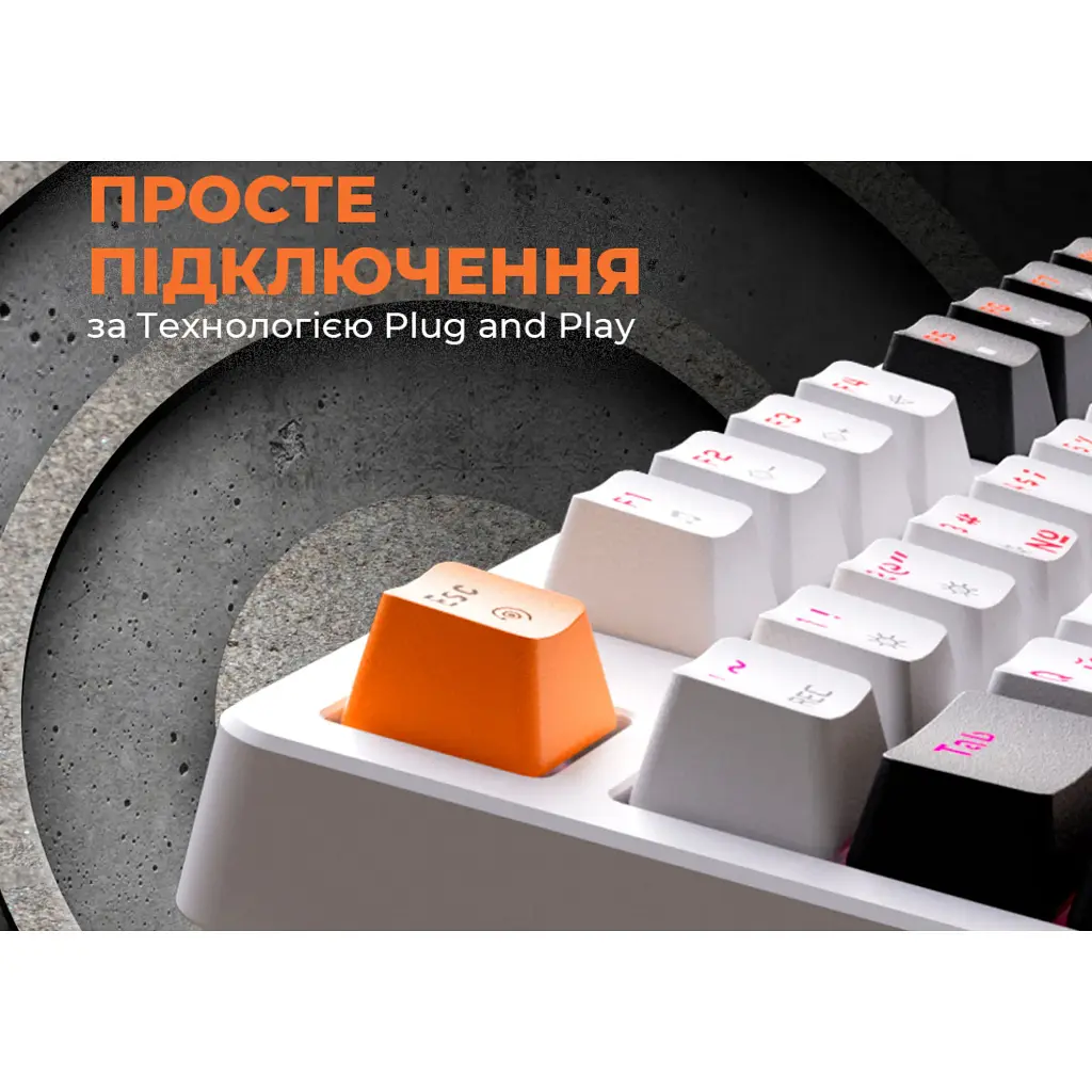 Клавиатура GamePro MK170W Red Switch White [121469] - фото 13