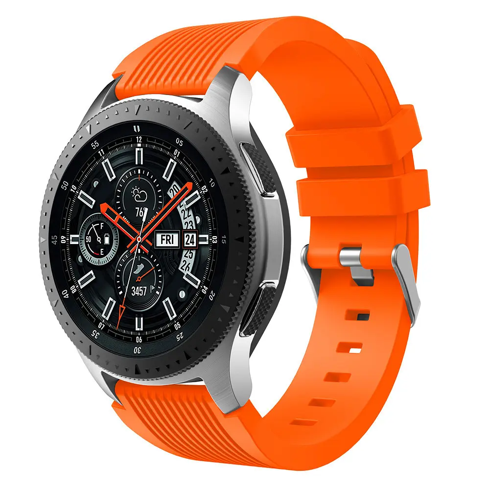 Силіконовий ремінець Watchbands Galaxy для Huawei GT2 46mm - помаранчевий ширина кріплення 22мм розмір L (WB001GALAXYORANGEHGT2) - фото 2