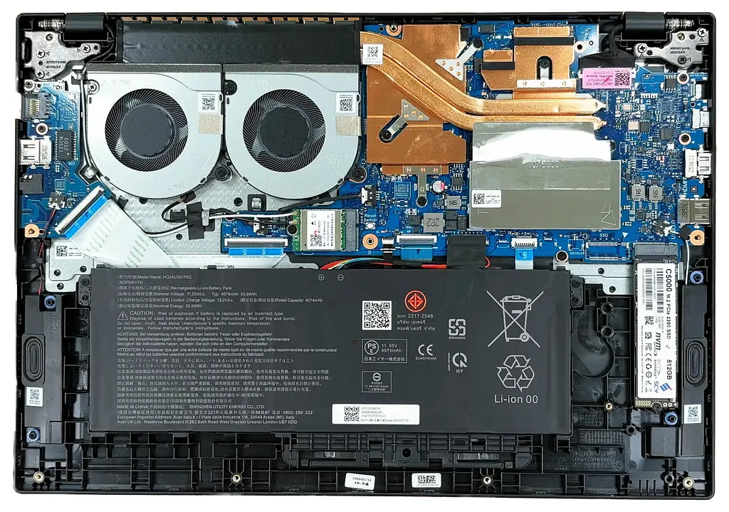Вентилятор Acer кулер (Fan 5V) для моделей ноутбука Nitro Lite 16 NL16-71G, NL16-71PG (B7007AFHSF2401TN) - фото 3