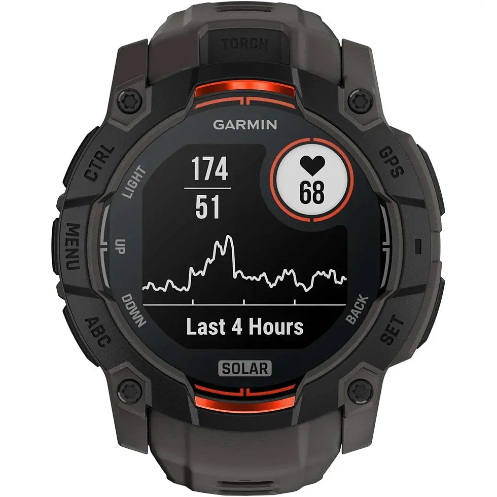 Смарт-годинник Garmin Instinct 3 50mm Solar Black Bezel with Charcoal Band (010-02935-00) - фото 2