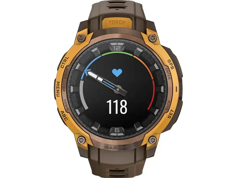 Смарт-годинник Garmin Instinct Crossover AMOLED Bronze/Sunburst (010-03398-01) - фото 3