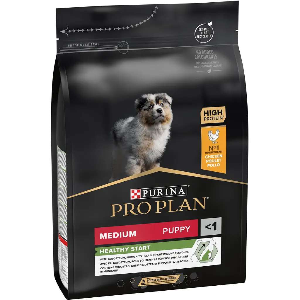 Сухой корм для щенков и молодых собак средних пород Purina Pro Plan Puppy Medium, с курицей, 3 кг (12279403) - фото 3
