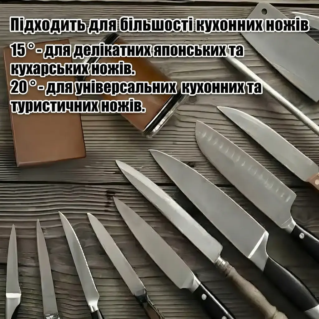Професійна роликова точилка для ножів Rolling Sharpener з магнітною основою та кутами заточування 15° і 20° (00402) - фото 4