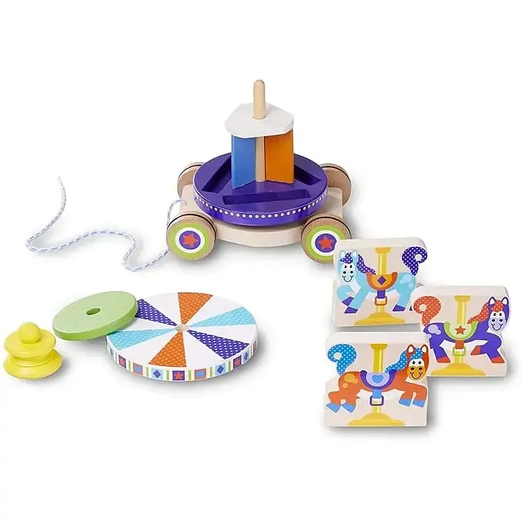 Перша іграшка Melissa & Doug Карусель дерев'яна (MD13616) - фото 2