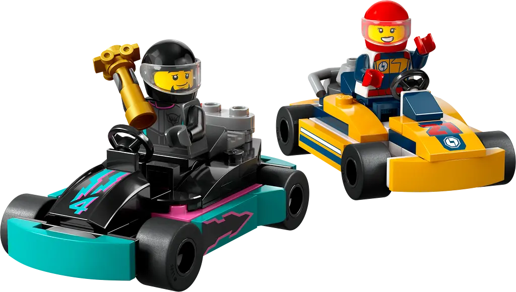Конструктор LEGO City Картинг и гонщики и гонщики 99 деталей (60400) - фото 2