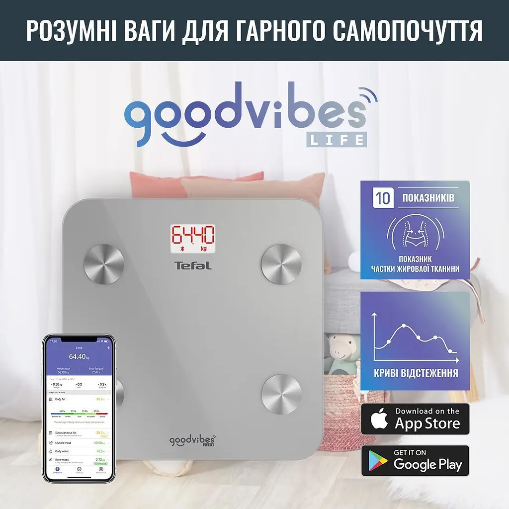 Розумні ваги Tefal Goodvibes Life BM9600S1 [154284] - фото 3