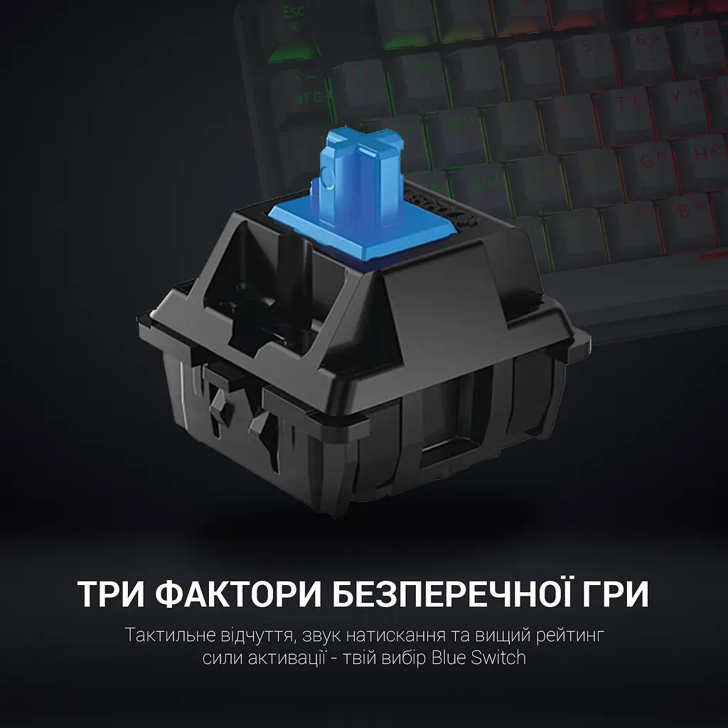 Клавиатура GamePro Blue Switch механическая (MK105B) - фото 6