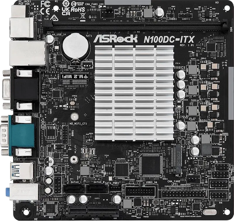 Материнська плата AsRock N100DC-ITX (N100DC-ITX) - фото 2