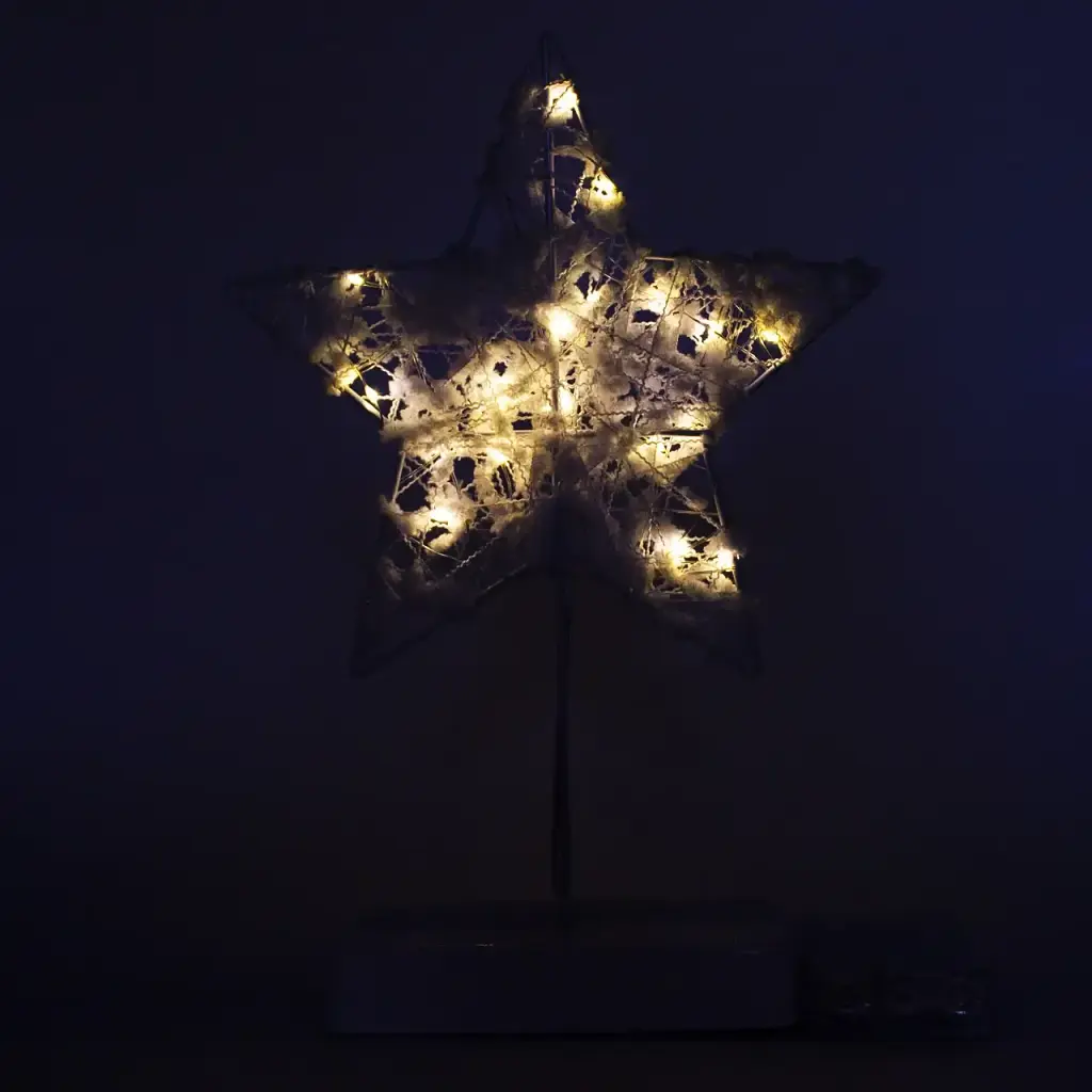 Новогодняя LED декорация Devilon Звезда на подставке 19.8х6х29 см (141080) - фото 5