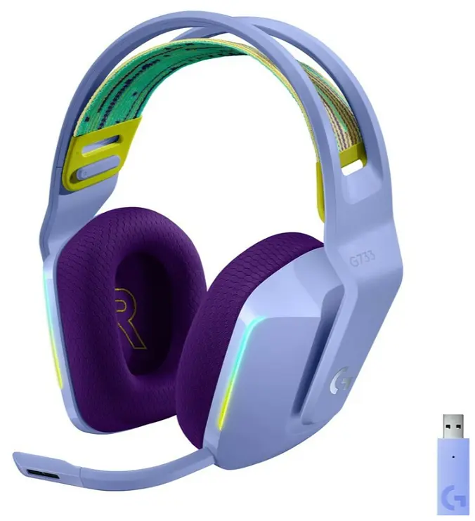 Гарнітура Logitech G733 Lightspeed Wireless RGB, LILAC (6617183) 981-000889 - фото 3