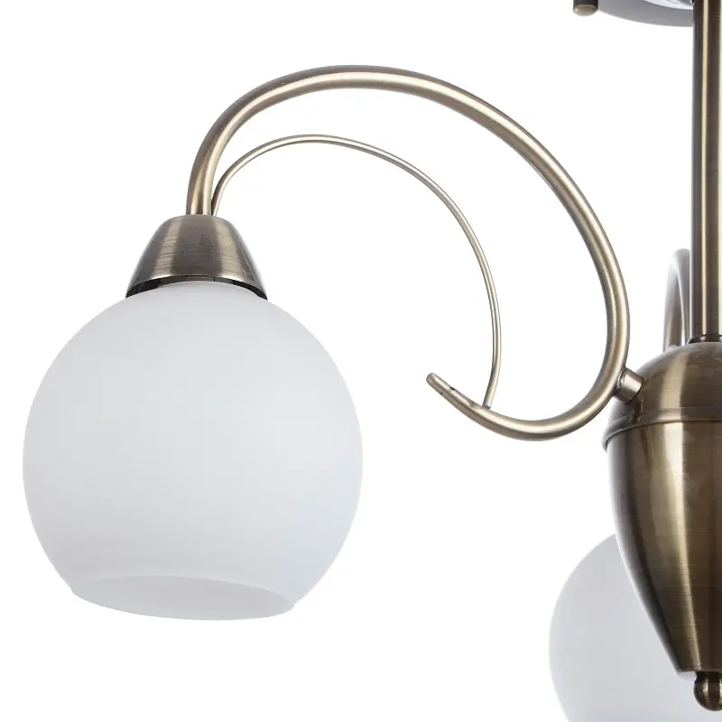 Люстра потолочная Brille классическая E14 60W BZ (LK-168C/3) - фото 2