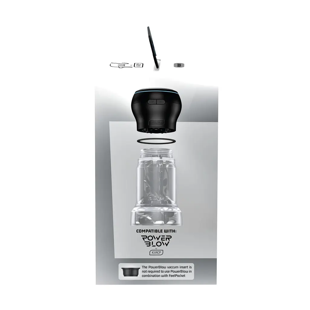 Мастурбатор Kiiroo Feel Pocket Crystal сумісний з PowerBlow - фото 11