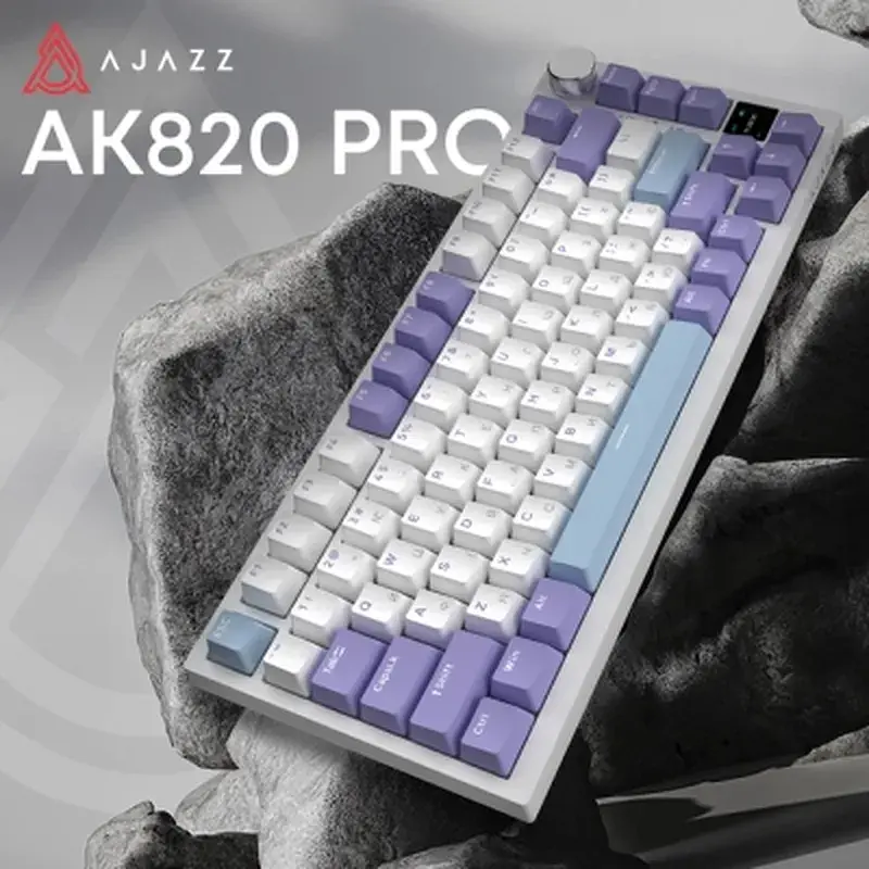 Клавіатура Ajazz AK820 Pro Gift Switch Purple RGB USB/Wireless/Bluetooth UA Purple (AK820PRO-G-PWB) - фото 7