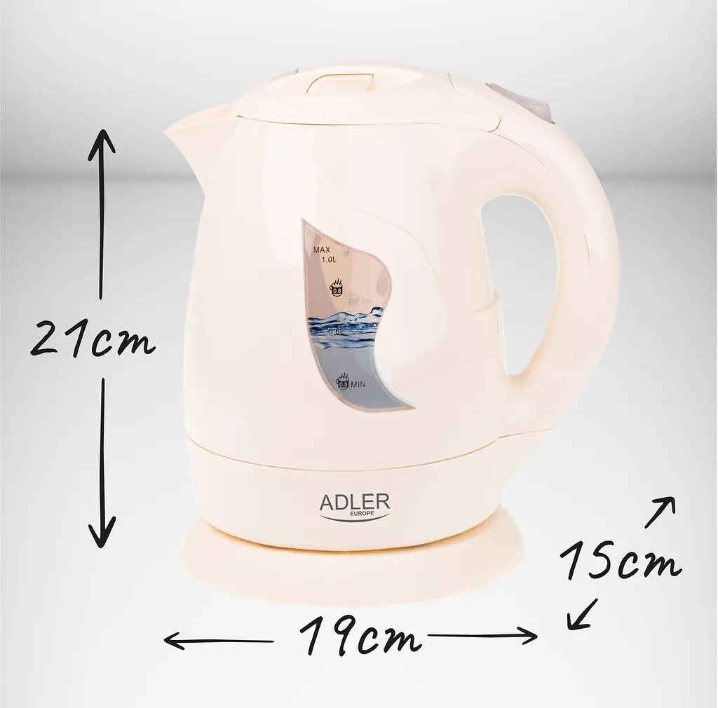 Електрочайник Adler AD 08 beige - фото 4