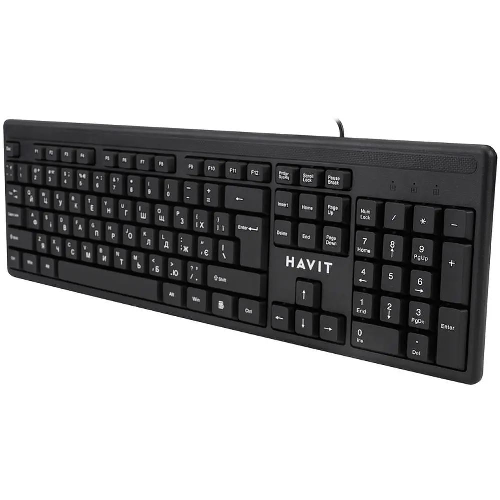Клавиатура проводная Havit HV-KB2001 USB black (HV-KB2001) - фото 4