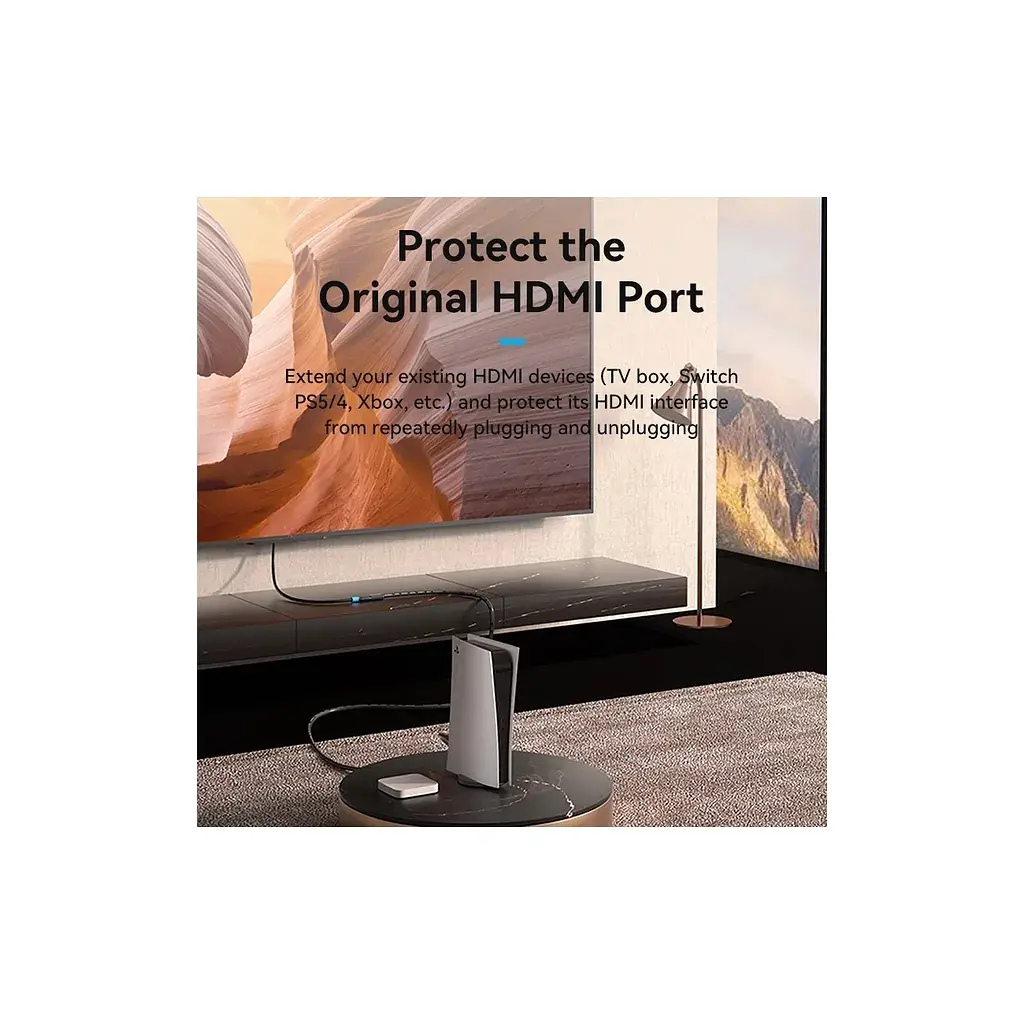 Кабель мультимедійний HDMI M to HDMI F 0.5m 4K60Hz black Vention (AHCBD) - фото 7
