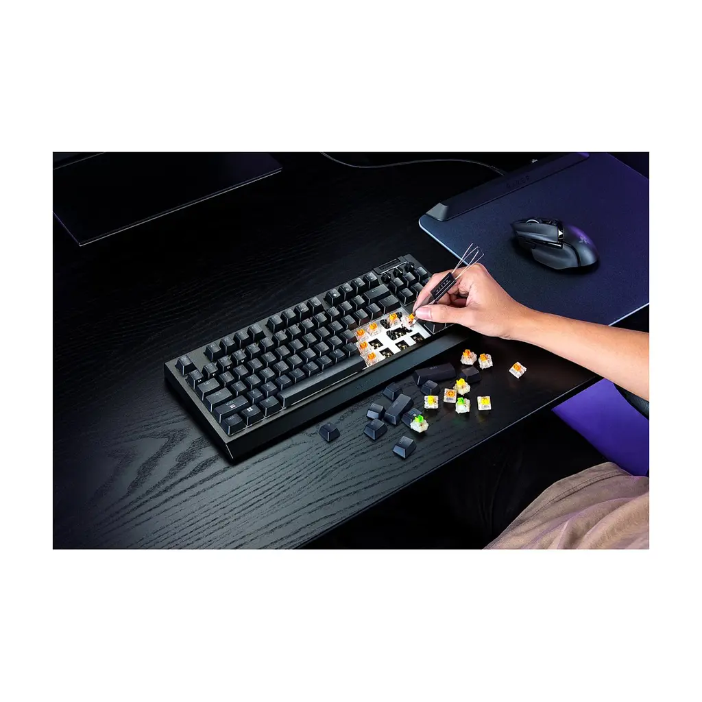 Клавіатура Razer BlackWidow V4 Low-Profile TKL Wireless/Bluetooth/USB Orange Switch UA Black (RZ03-05450700-R3M1) - фото 10