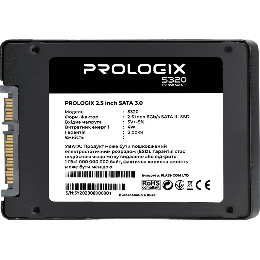 SSD накопитель Prologix S320 120GB SATAIII TLC (PRO120GS320) [119343] - фото 3