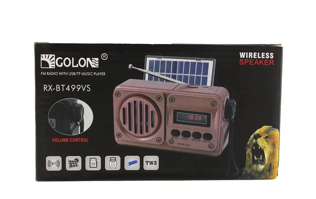 Ретрорадиоприемник с фонарем Golon RX-BT499VS Черный - фото 5
