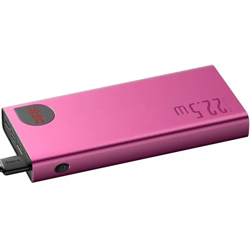 Портативна батарея Powerbank Baseus Adaman Metal Digital Display 20000 mAh PPIMDA-A09 Pink - фото 5