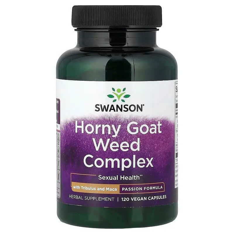 Рослинний комплекс для лібідо Swanson Horny Goat Weed Complex, 120 капсул