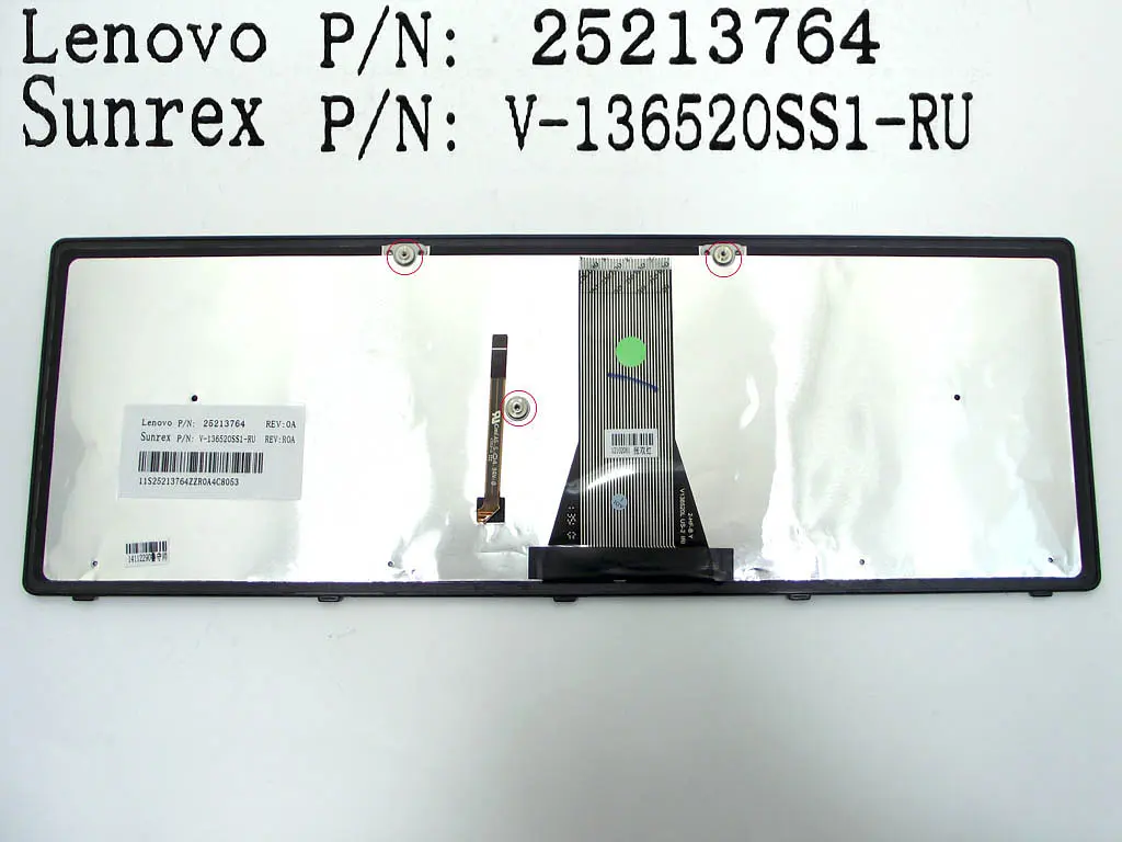 Клавіатура LENOVO G500s, G505s, S500, S510p, Z510 IdeaPad (RU Black з рамкою Silver та підсвічуванням) Оригінал - фото 2