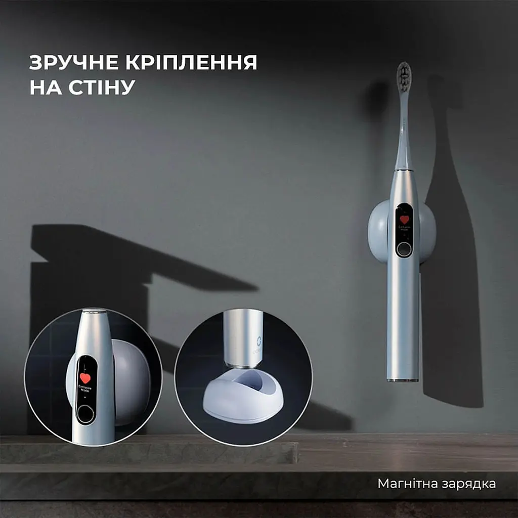 Електрична зубна щітка Oclean X Plus Pro Digital Blue - фото 6