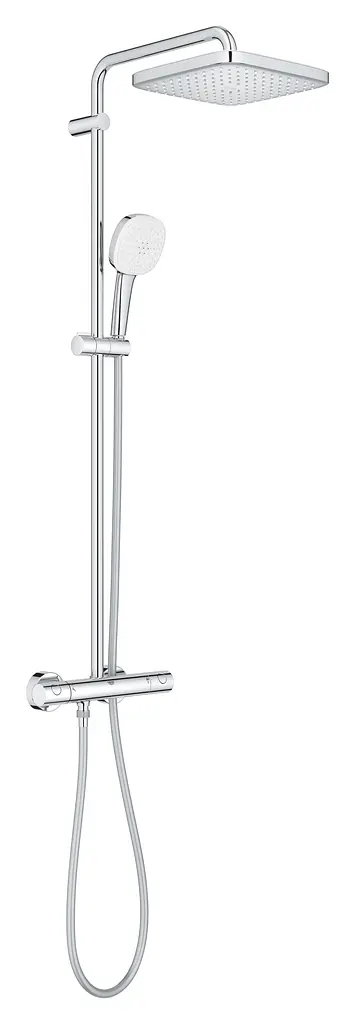 Душова система з термостатом для настінного монтажу Grohe Tempesta System 250 Cube 26689001, Хром - фото 2