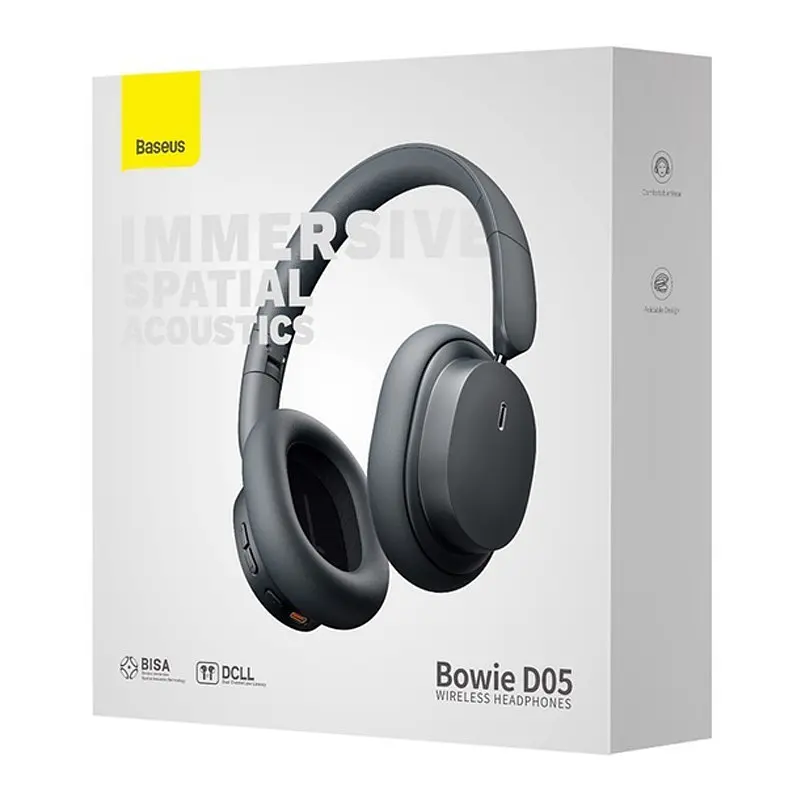 Накладні бездротові навушники Bowie D05 Wireless Headphones (NGTD02021) Grey Baseus teh0030667 - фото 3