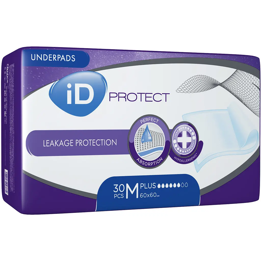 Одноразовые гигиенические пеленки iD Protect Expert Plus, 60x60 см, 30 шт. - фото 2