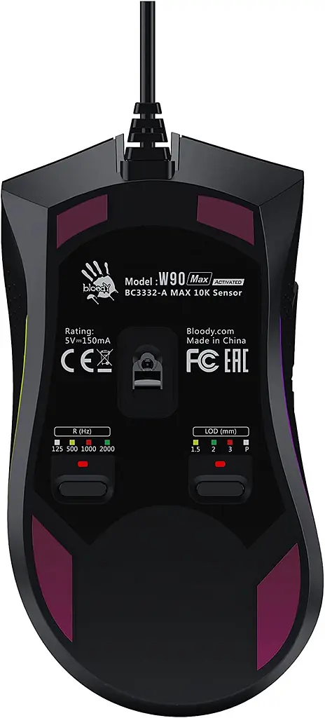 Миша Bloody A4Tech W90 Max USB Stone Black (W90 Max (Stone black)) - фото 9