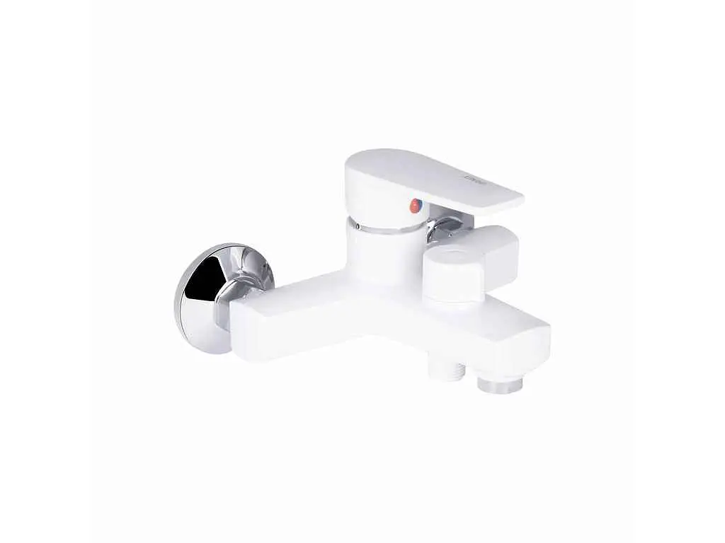 Змішувач Brinex Настінний білий для ванни 35W 006N (k35) BRIN35W006N
